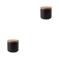 thumbnail image 4 of Naiovety Tarro de almacenamiento de alimentos para té con antideslizante, duradero, multifuncional, amplia aplicación, práctico y práctico, negro pequeño 2Conjunto, 4 of 6
