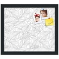 thumbnail image 2 of PinPix 15x13 Custom Cork Bulletin Board White Grey Poster Board Has a Fabric Style Canvas Finish, Framed in White Grey, by ArtToFrames (PinPix-1877), 2 of 5
