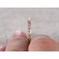 thumbnail image 6 of 0.50 Carat 10k Rose Gold Wedding Band with Moissanite Diamonds Anniversary Ring Milgrain Design Art Deco, 6 of 6