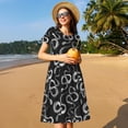 thumbnail image 4 of Vsdgher Robes Midi Maxi Décontractées pour Femmes Été 2025 Légères Manches Courtes Col Rond Robe de Plage, 4 of 6