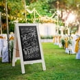 thumbnail image 3 of Casafield 40" x 20" A Frame Chalkboard Sign, Whitewash Brown Double-Sided Magnetic Wooden Menu Board for Cafés, Sandwich Shops, Sidewalks, and Weddings, 3 of 8
