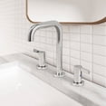 thumbnail image 2 of PARLOS Widespread 2-handle Bathroom Faucet with Water Supply Lines，Polished Chrome, 2 of 13