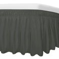 thumbnail image 1 of Falda de cama fácil de llevar para cama doble o doble de 14 pulgadas, color gris oscuro, 1 of 7