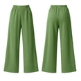 thumbnail image 3 of cocolona Womens High Waist Casual Sweatpants Elastic Waist Straight Wide Leg Athletic Pants with Pockets, 3 of 5