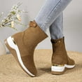 thumbnail image 6 of Fashionable Solid Color Suede Side Zipper Ankle Boots Comfortable Warm Winter Booties for Casual Outdoor Footwear, 6 of 9