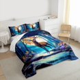 thumbnail image 3 of Homewish Brown Deer Elk Queen Comforter Set,Woodland Animal Bedding Sets,Colorful Flower Floral Bedding Comforter Set For Teens,Super Cozy Room Decor Reversible,3 Pieces, 3 of 8