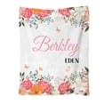thumbnail image 5 of JML USA Colorful Floral Custom Text Flannel Blanket, Personalized Soft Throw with Vivid Design, Multiple Sizes for New Born,Kids, Mom, Adults, Pets, Fast Delivery, 5 of 5