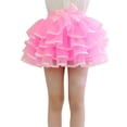 thumbnail image 1 of Huanglei Toddler Kids Solid Tutu Tiered Skirt Party Skirt Layered Skirt For Little Girls 1 10 Years Skirts for Girls 5-6 Years, 1 of 2