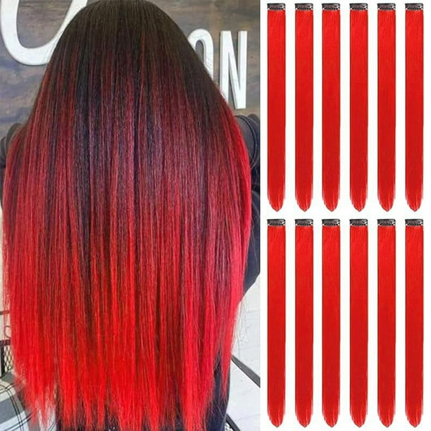 Pelucas con flequillo para mujer, peluca ondulada suelta, extensiones de cabello de colores para niñas, con clip fijo para un uso fácil, no se afloja fácilmente, ideal para uso diario, fiestas y peina