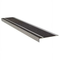 Stair Tread Cover Extruded Aluminum Black, 48 in W x 5/32" Thick