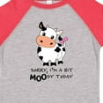 thumbnail image 4 of Inktastic Sorry, I'm a Bit Moody Today Cute Cow Pun Boys or Girls Toddler T-Shirt, 4 of 5