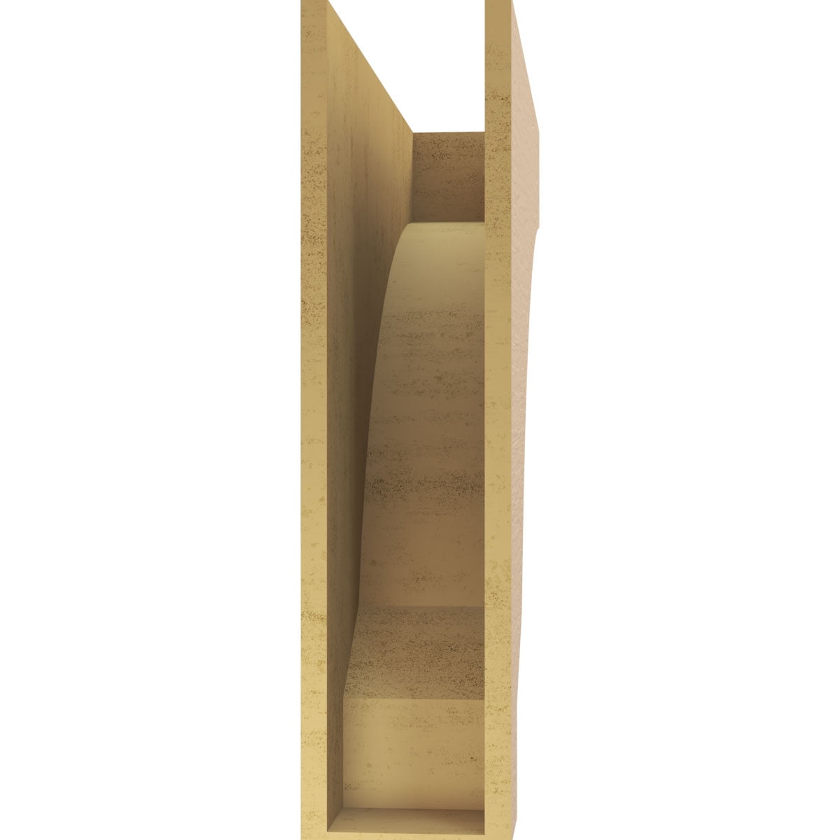 8"W x 32"D x 32"H Thin Moab Rough Cedar Woodgrain TimberThane Corbel, Primed Tan