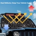 thumbnail image 4 of HUIAOCNG Spiderweb Windshield Sun Shades for 2007-2023 Wrangler Rubicon Sahara TJ JK JKU 2 & 4 Door-Blocks UV Rays Sun Visor Protector,Car Sun Shade Keep Your Vehicle Cool,Car Window Shade, 4 of 6