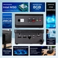 thumbnail image 2 of Computadora Escritorio Mini PC Brix GIGABYTE Intel N150 8GB DDR5 SSD 256GB W11H-T WiFi BT 5.0 MPBX-N1508256 Estudio y multitarea, 2 of 5