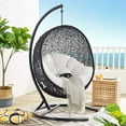 thumbnail image 2 of Swing Lounge Chair, Sunbrella, Black White, Modern Contemporary Urban Design, Outdoor Patio Balcony Cafe Bistro Garden Furniture Hotel Hospitality, 2 of 8