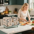 thumbnail image 4 of Renewold Countertop Appliance Cover for Toaster Oven with Accessory Pockets, Dust-Proof Stain-Resistant Home Kitchen Decor Fits Machine Up to 22.5 x 18.5 x 13 Inches, Cute Cat Daisy Heart, 4 of 7