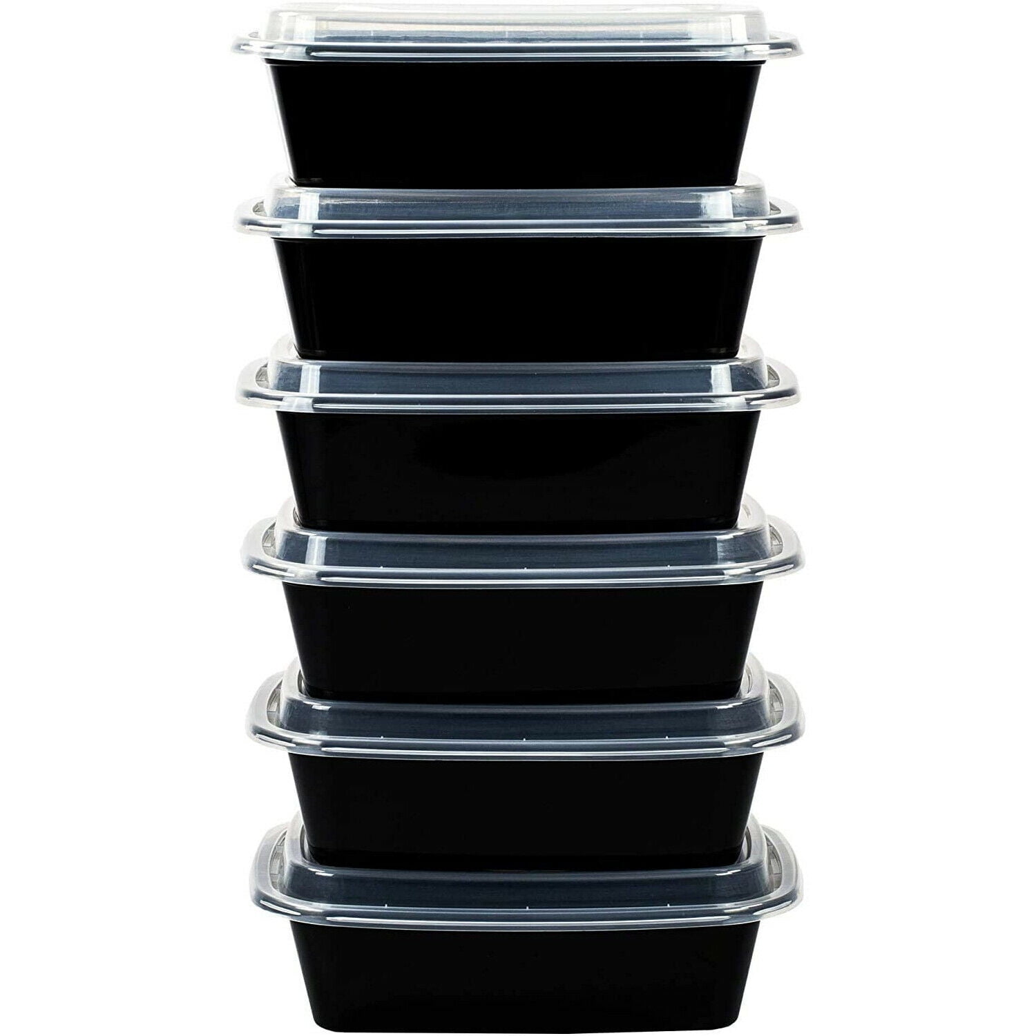  Azure Zone, [38 oz. 45-Pack Round Meal Prep Food Container  with Lid - Disposable Bowls - Stackable - Freezer/Microwave/Dishwasher Safe  - Reusable Storage - Portable - BPA Free - Bento Box