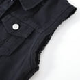 thumbnail image 4 of SWSMCLT Women's Soft Denim Vest Tank Top Thin Fashion Button Vest Sleeveless Cotton Summer Loose Fall Pocket Black Medium, 4 of 4