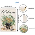 thumbnail image 6 of Welcome Summer Beach House Flag 28x40 Inch Double Sided Outside Starfish Coastal Green Eucalyptus Leaves Ocean Sea Conch Marine Bowknot Yard Outdoor Decoration, 6 of 6