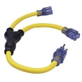 thumbnail image 4 of Prime - Power splitter - NEMA 5-20 (R) to NEMA 5-20 (P) - 61 cm - yellow, 4 of 4