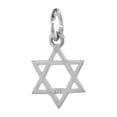 thumbnail image 3 of Tiny 3/8 inch Sterling Silver Plain Jewish Star of David Pendant Women Cut Out Design Flawless Finish No Chain, 3 of 5