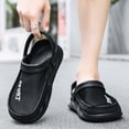 thumbnail image 2 of Rokment Mesh EVA Patchwork Wide Feet Clogs Garden Shoes for Men with Back Straps Breathable Waterproof Beach Slides Summer Casual Walking Slippers Water Sandals Black Size 7, 2 of 6