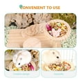thumbnail image 4 of Soimiss 2Pcs Pet Cage Feeder Wooden Hamster Bowl Khaki Comfortable Mealtime Dish, 4 of 8