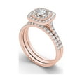 thumbnail image 2 of 1-1/2 Carat T.W. Diamond 10kt Rose Gold Double Halo Engagement Ring Set, 2 of 5