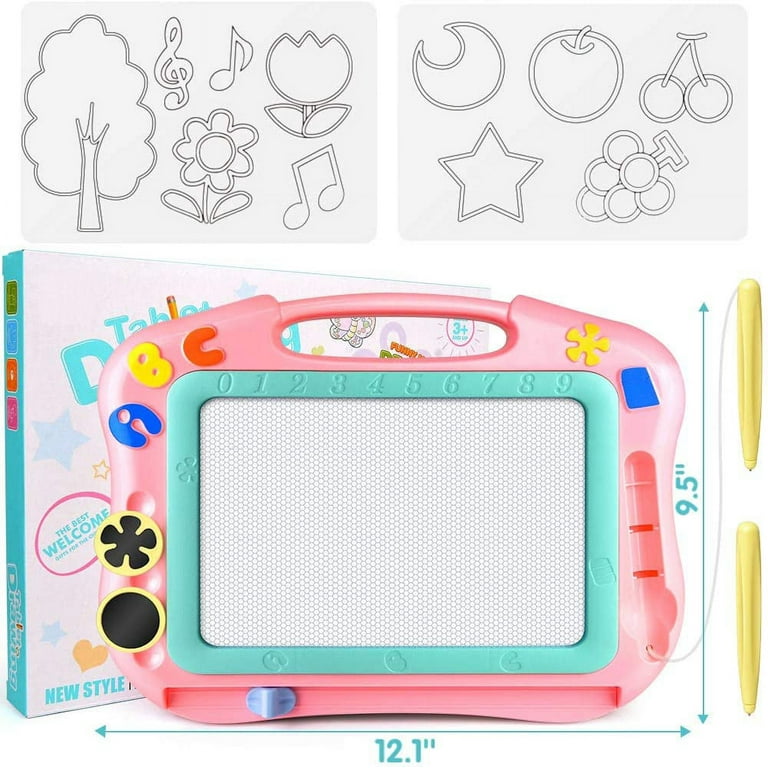 Magnetic Drawing Board Toddler Toys for Boys Girls, 12 Inch Magna Erasable  Doodle board for Kids A Colorful Etch Education Sketch Doodle Pad Toddler