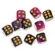 thumbnail image 5 of Dados acrílicos de seis caras D6 opacos de 12 mm para juegos de rol DND RPG. Negro Púrpura, 5 of 6