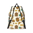 thumbnail image 2 of Naloa Honeycomb And Honey Canvas Backpack for Men Women Rucksack Casual Travel Daypack College Tote Satchel Bookbag for Teens-Medium, 2 of 7