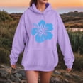 thumbnail image 2 of UngA Women Oversized Graphic Hoodies Cute Y2K Aesthetic Long Sleeve Fleece Hooded Sweatshirt Fall Pullover Purple,M, 2 of 4