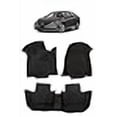 thumbnail image 3 of Custom Fit [Made in USA] All Weather Heavy Duty Full Coverage Floor Mat Floor Protection [Front and Rear] for 2016 2017 2018 2019 2020 Honda Civic Sedan Hatchback - Black Single Layer, 3 of 4