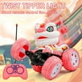 thumbnail image 5 of KOYPTL Lions Rising Rollover Car Toy for Toddler Baby Kids 2 3 4 Year Old Toy,Remote Control Car Toy with Light & Music,Suitable for Boys Girls Preschool Early Education Christmas Birthday Gifts-Pink, 5 of 9