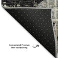 thumbnail image 5 of Addison Rugs Mayfield Premium Machine Washable Transitional Geometric Black Rectangle Rug, 9' X 12' Machine Washable Transitional Geometric Black Oversized Sherpa Throw Blanket, 5 of 6