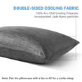 thumbnail image 3 of Aship Cooling Pillow Cases, Dual-Sided Summer Cooling Pillowcases, Arc-Chill Jade-Infused Fiber, Breathable & Moisture-Wicking, Non-Slip Hidden Zipper, Machine Washable, King 20''x36'', 2 Pack Black, 3 of 8