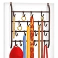thumbnail image 4 of Lynk Over Door Hooks Rack - 16 Hook Over Door Hanger - Over Door Towel Rack - Over Door Hooks for Hanging Towels or Clothes - Over Door Towel Racks - For Bathroom, Bedroom or Laundry Room (Bronze), 4 of 9