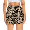 thumbnail image 2 of Lsque Leopard Print-1 Printed Women's Running Shorts with Liner Pockets,Elastic Quick Dry Workout Athletic Gym Yoga Shorts,Womens High Waist Shorts-Large, 2 of 9