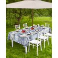 thumbnail image 4 of Fall Thanksgiving Purple Pumpkins Rectangle Tablecloth with Zipper,Waterproof Table Cloth with Umbrella Hole Patio Tablecloths for Outdoor Tables,Farm Eucalyptus Seamless Spillproof Table Cover, 4 of 6