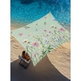 thumbnail image 2 of Sun Shade Sail 8'x10' Wildflowers Rectangle Sun Shade Sails Canopy Waterproof Floral Herbs Fields Sage Green Outdoor Sunshades Sand UV Block Cover Shades Cloth for Patio Backyard Garden Deck Porch, 2 of 9