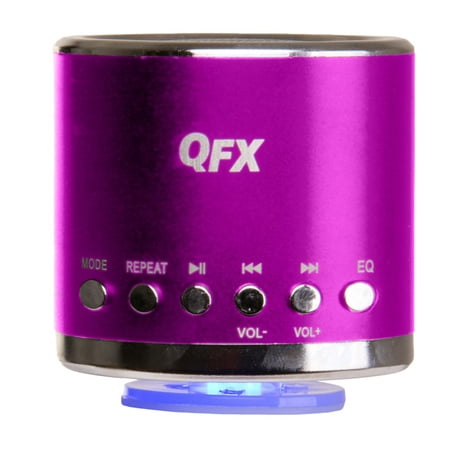 QFX Portable Multimedia Speaker with USB/MICRO SD Port and FM Radio-Pink