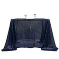 thumbnail image 7 of BalsaCircle 90" x 90" Navy Blue Square Sequined Table Overlays Wedding Party Tablecloth, 7 of 7