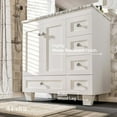 thumbnail image 2 of Eviva Happy 30" W x 18" D x 34" H White Bathroom Vanity with White Carrara Marble Counter-Top, 2 of 6