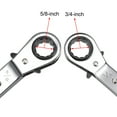 thumbnail image 3 of Uxcell 3/4'' x 5/8'' Double Box End Reversible Ratcheting Wrench Carbon Steel Silver Tone 1pcs, 3 of 5