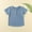 Blue, variant on YHAJDS Kids Short Sleeve Shirt Cotton Gauze Shirred Button Down Crewneck Top