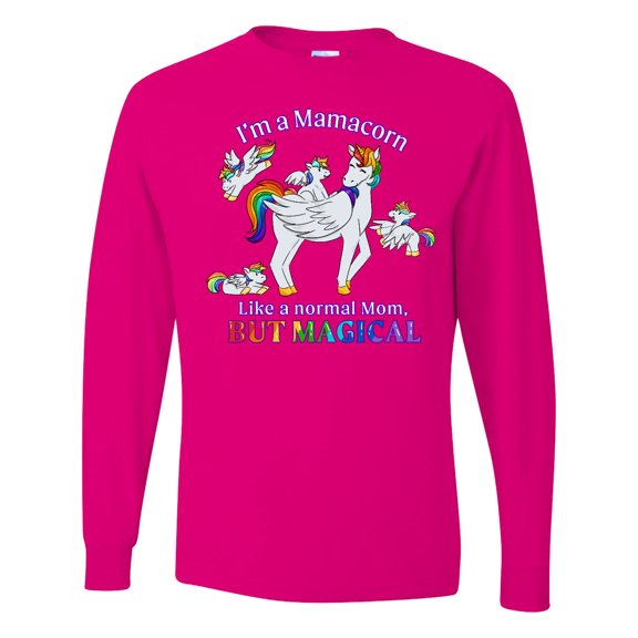 Inktastic I'm a Mamacorn, Like a Normal Mom, but Magical Long Sleeve T-Shirt
