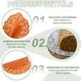 thumbnail image 3 of Uxcell Paper Doilies, Paper Lace Doilies Disposable Round Modern Decorative Placemats Bulk, Fit for Baked Food Orange 4.5 Inch, 3 of 7