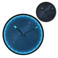 thumbnail image 2 of Indoor 12' Voice-Activated Luminous Decoration Wall Clock With LED Night Light Starry Night Sky, 2 of 8