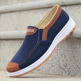 thumbnail image 4 of Tao Tao Fashion All Season Men Casual Shoes Flat Bottom Non Slip Cloth Colorblock Comfortable and Elastic Slip On Tennis Court Shoes Blue 39, 4 of 4