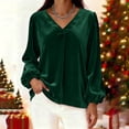 thumbnail image 7 of Plcasen Womens Velvet Tops V Neck Long Sleeve Fall Winter Trendy Dressy Casual Loose Tunic Shirts, 7 of 7